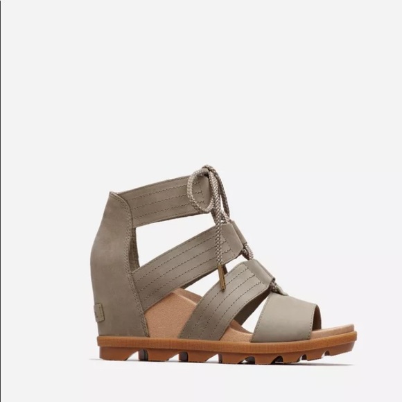 Sorel Shoes - New Sorel Joanie Lace Up Wedge Sandals in Sage